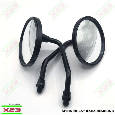 Jual Spion Retro Model Bulat Honda Hitam Kaca Cembung Model Scoopy