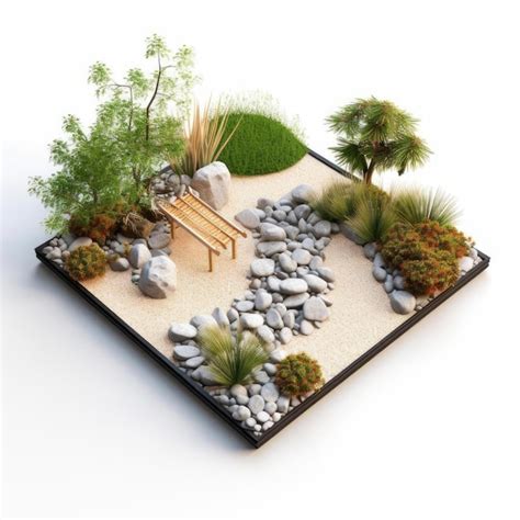 Premium Ai Image A Stunning And Tranquil Zen Garden With Raked Gravel