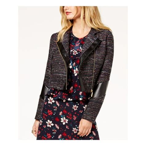 Rachel Zoe Jackets Coats Nwt Rachel Zoe Womens Black Tweed Faux