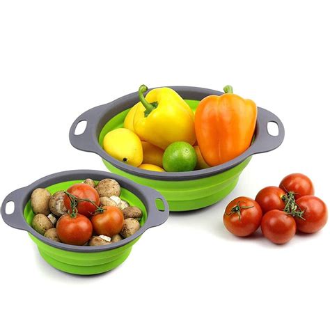 3Pcs Opvouwbare Siliconen Vergiet Fruit Groente Wa Grandado