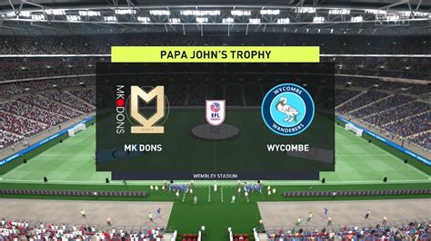 MK Dons Vs Wycombe Wanderers Papa John S Trophy 05 10 2021