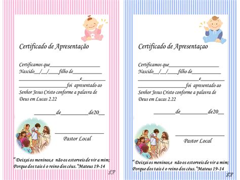 Certificado de apresentação infantil Artofit