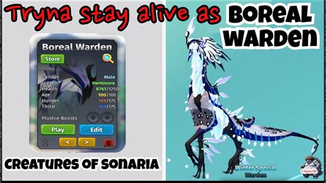 Surviving As The Boreal Warden Creatures Of Sonaria Gameplay Youtube