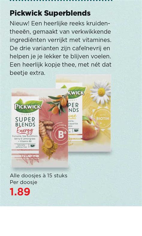 Pickwick Superblends Aanbieding Bij PLUS 1Folders Nl