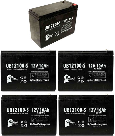 5 Pack Ub12100 S Universal Sealed Lead Acid Battery 12v 10ah F2 Terminal Agm