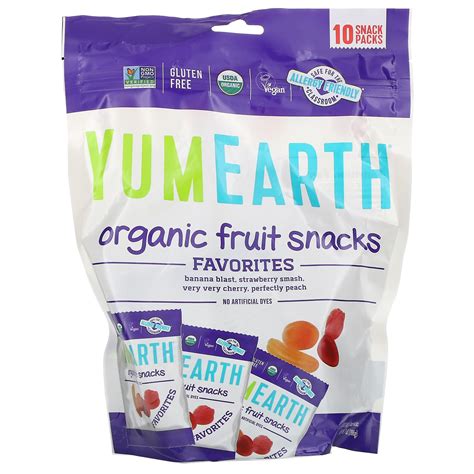 Yumearth Organic Fruit Snacks Original 10 Packs 07 Oz 198 G