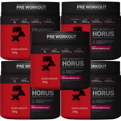 Kit X H Rus Pre Workout G Frutas Vermelhas Max Titanium