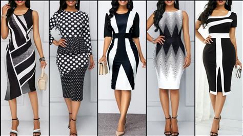 Hottest Black And White Designer Bodycon Dresses 2020 Youtube