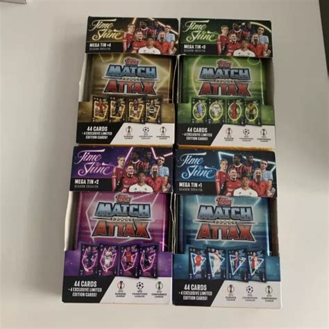 TOPPS MATCH ATTAX 2024 25 Season Full Mega Tin Set 1 4 Great Price