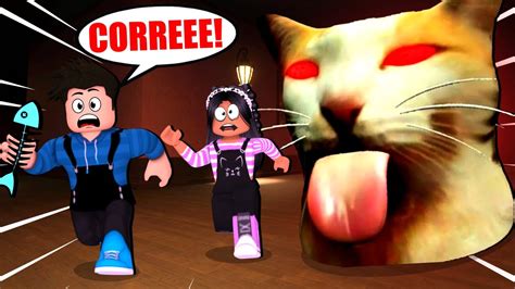 O Gato Malvado Nos Persegue No Roblox Escape Bleh Cat Youtube