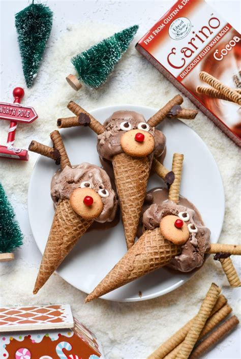 Rudolph Ice Cream Cones Fork And Beans Recipe Christmas Ice Cream