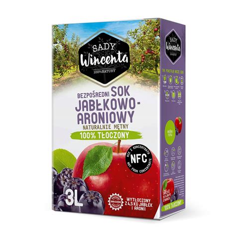 Sady Wincenta Sok Jabłko Aronia 3L NFC 12677864435 oficjalne