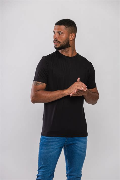 Camiseta Cotton Preta Ciao For Men