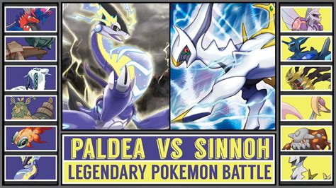 Paldea Legends Vs Sinnoh Legends Legendary Pok Mon Battle Youtube