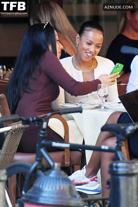 Karrueche Tran Sexy Seen Wearing A Hot Dress And Flaunting Her Hot Cleavage While Getting Lunch