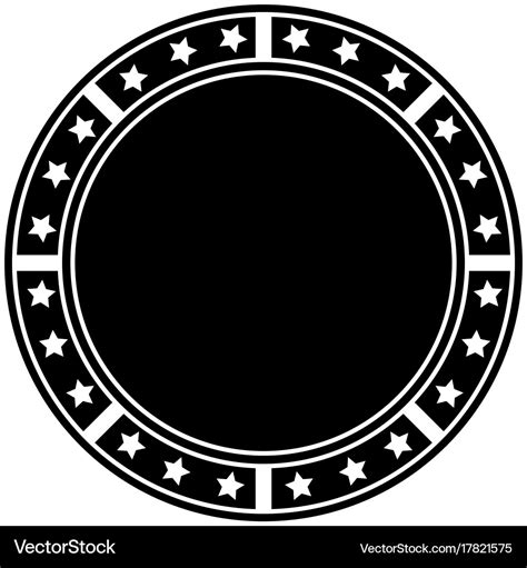 Circle seal with stars Royalty Free Vector Image