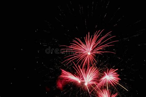 Fireworks in the night sky stock image. Image of greenish - 107081069