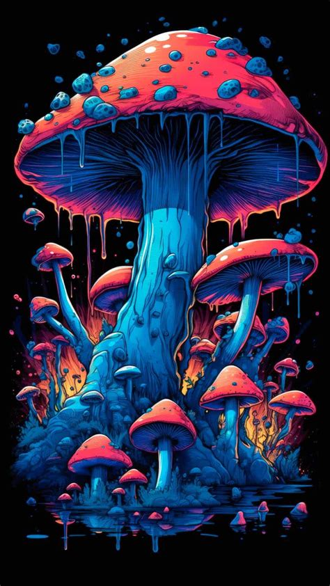 Mushroom Art Iphone Wallpaper K Iphone Wallpapers