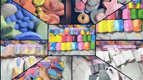 Multicolour Soft Crunchy Powdery Reformed Gym Chalk Crush Asmr Oddly