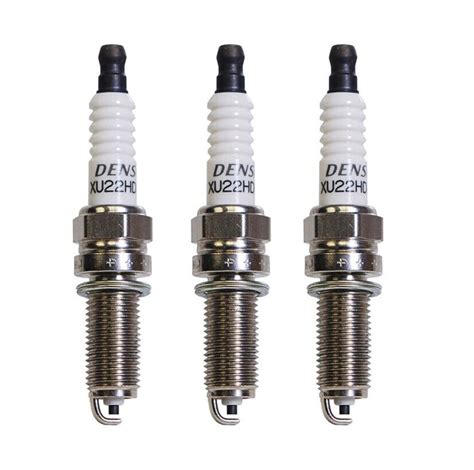 Set Of 3 DENSO U Groove Electrode Resistor Spark Plugs For Smart Fortwo