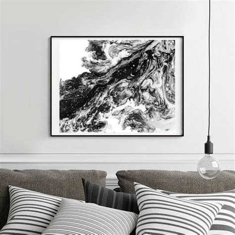 Painting Black And White Abstract Print Black Abstract Art Etsy Zen