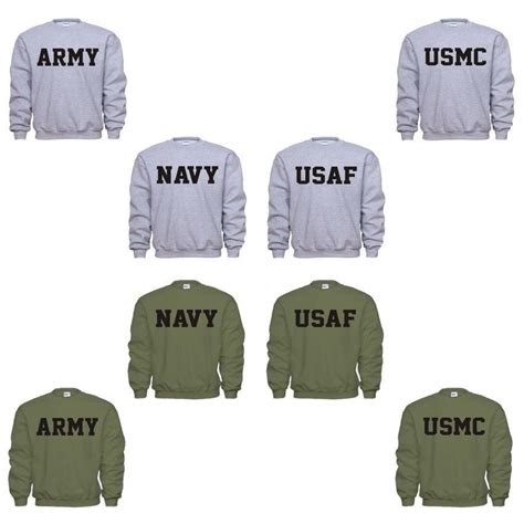 Us Army Navy Usaf Air Force Usmc Marines Pt Military Sweatshirt Sweat