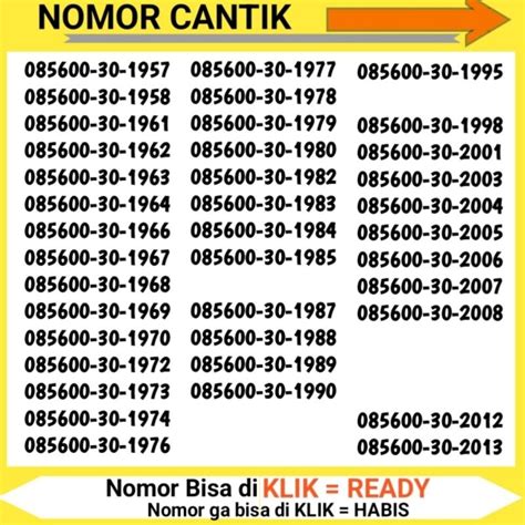 Jual Nomor Cantik Indosat IM3 Seri Tahun Shopee Indonesia