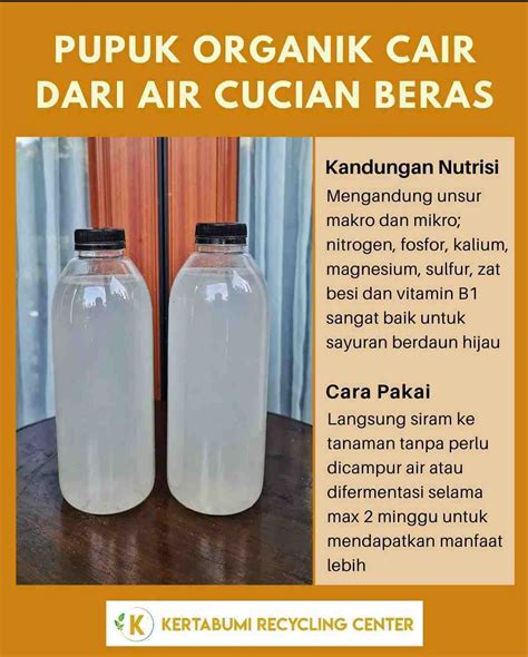 Pupuk Organik Cair Dari Air Cucian Beras Atmago