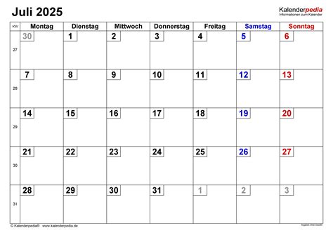 Zeitrechnung Juli 2025 Ausdrucken Modern Zeitgenössisch Aktualisiert