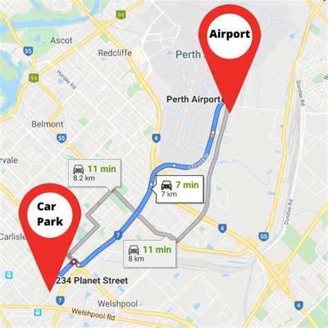 Perth Airport Parking Map