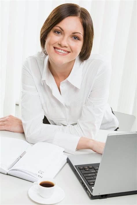 Beautiful Female Office Worker Stock Image Image 3050921