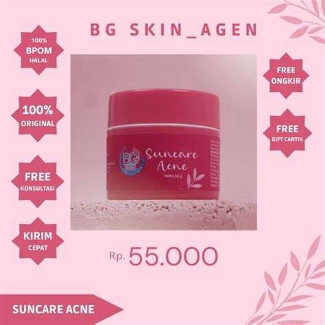 Jual Day Cream Bg Skin Suncare Acne Bg Skin Sunscreen Pink Bg Skin