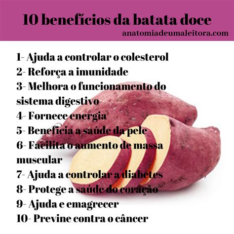 Batata doce 10 benefícios para você aproveitar Anatomia de uma