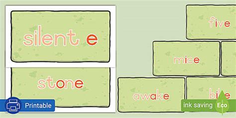 Grade 3 Phonics Silent E Word Wall Cards Lehrer Gemacht