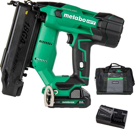 Bundle Of Metabo Hpt Cordless V Multivolt Angled Finish Nailer Kit