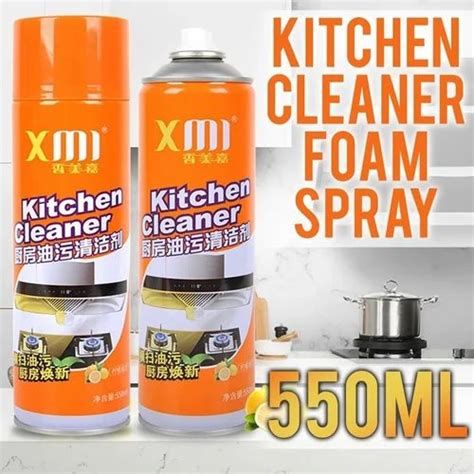 Foam Cleaner Kitchen Cleaner Spray Grease Stain Remover 500ml Oil Stain ...