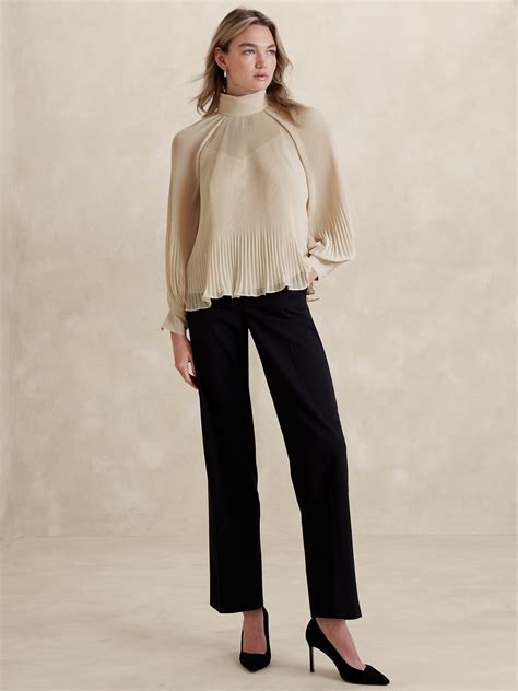 Pleated Volume Sleeve Blouse Banana Republic Factory