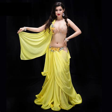 Ropa de actuación de Bellydance para mujer conjunto de 2 piezas de