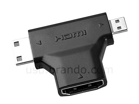 HDMI Female to Mini HDMI Male/Micro HDMI Type D Male Adapter