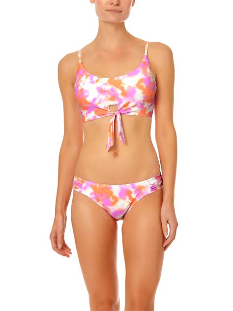 No Boundaries Junior S Bunny Tie Longline Bikini Swim Top Walmart