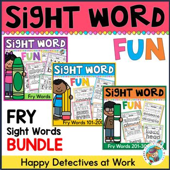 Sight Word Practice Fry Words Bundle By Happy Detectives At Work