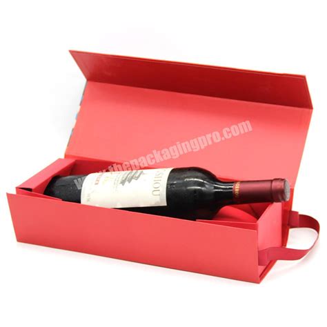 Customizable Wine Shipping Box Packaging Bottle Folding Wine T Set Box With Magnetic Closure