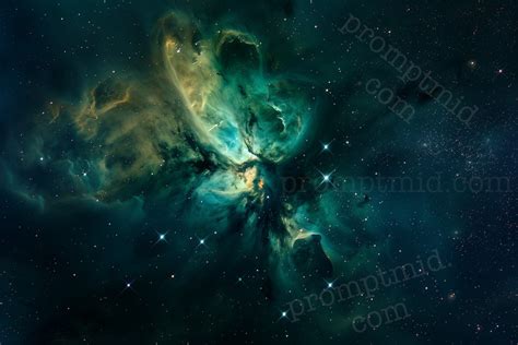 A nebula in space prompt generate Midjourney how