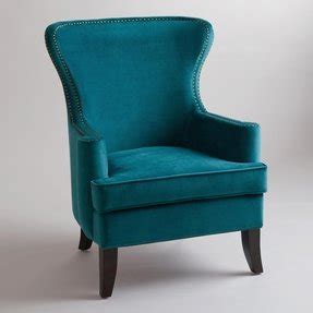 Velvet Wingback Chair - Foter