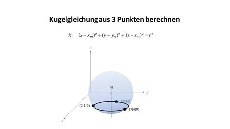 Q Kreise Und Kugeln Kugelgleichung Aus Punkten Berechnen Youtube