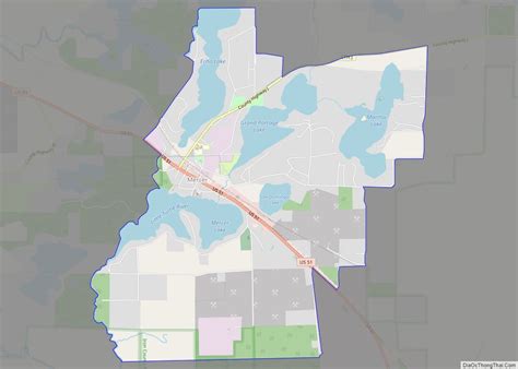 Map of Mercer CDP, Wisconsin