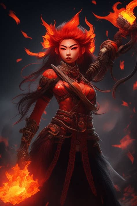 Smart Donkey Lava Skinned Fire Genasi That Looks Like Jessie Mei Li