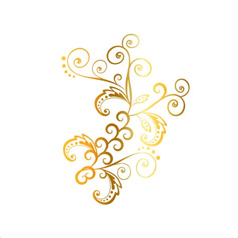 Ilustración De Patrón Europeo Hermoso Png Dorado Tatuaje Europeo Patrón De La Planta Png