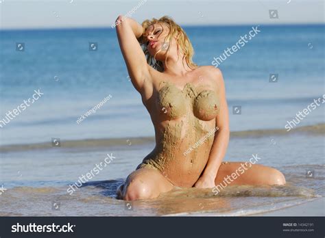 Naked Woman On Beach Wet Sand Shutterstock