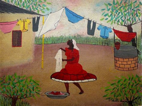 Washerwoman Oil On Canvas Heitor Dos Prazeres Arte Naif Heitor